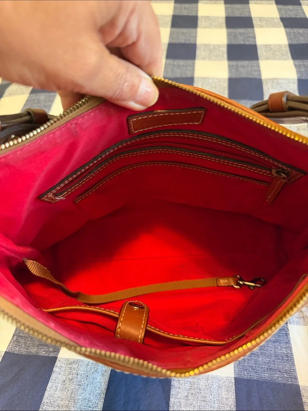 Dooney & Bourke Brown Pebbled Leather Shoulder Hobo - Picture 5 of 6